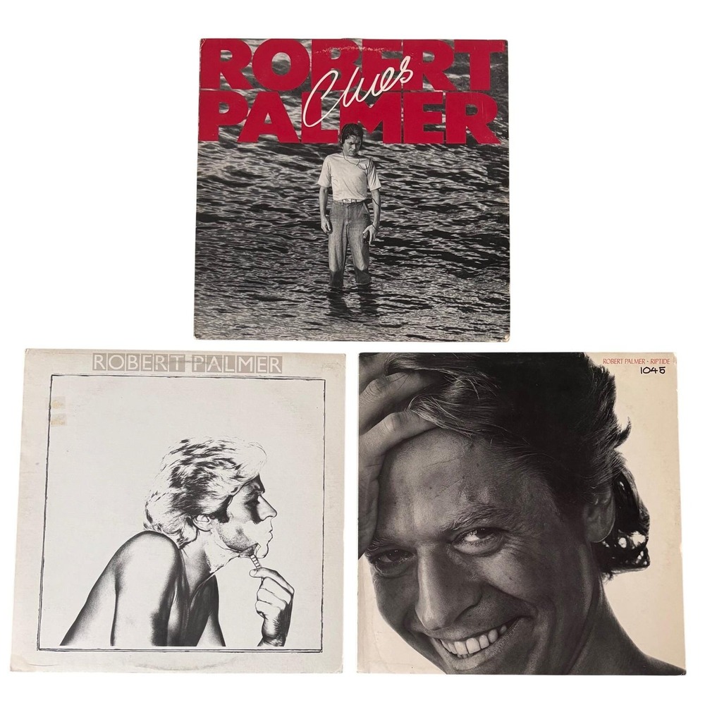 Robert Palmer Vinyl LP Lot Clues Secrets Riptide 80s Rock Island Records 3 Pack